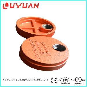 Ductile Iron Casting Pipe Cap End with Hole for Plubing Joining